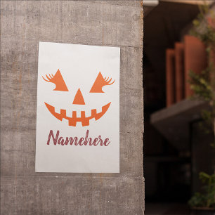 Poster Citrouille personnalisée Jack O Lantern Halloween