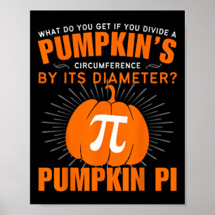 Poster Citrouille Pie Math Halloween Pi Jour Costume Homm