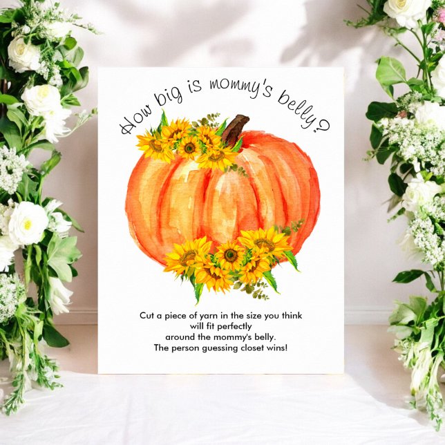 Poster Citrouille Quelle est la taille du jeu du ventre d (Créateur téléchargé)