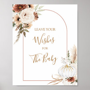 Poster Citrouille Rustic Boho Fall In Love Wives for Baby