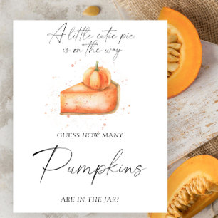 Poster Citrouille tarte - devine combien de citrouilles
