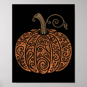 Poster Citrouille vintage Automne Automne Fête Thanksgivi