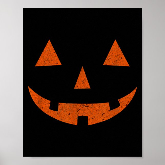 Poster Citrouille visage Jack o Lantern JackoLantern vint (Devant)