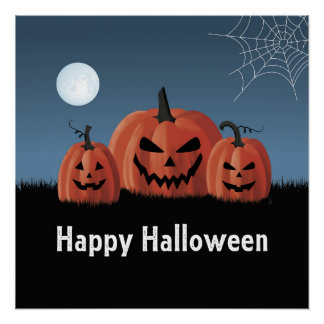 Poster Citrouilles Halloween