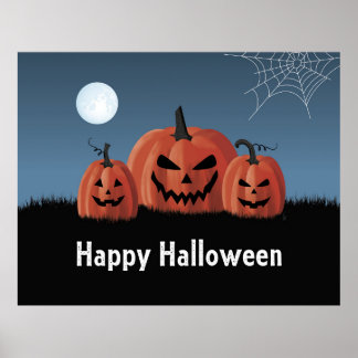 Poster Citrouilles Halloween