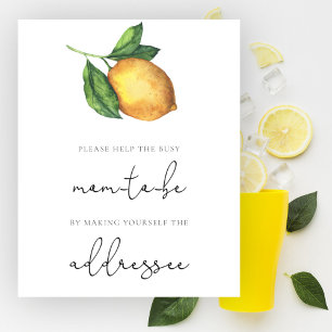 Poster Citrus aide la future maman occupée à adresser une