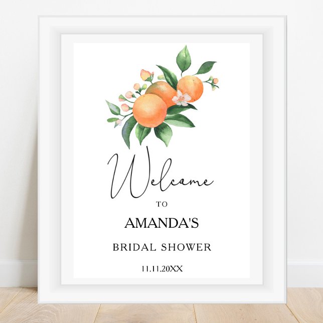 Poster Citrus - douche nuptiale bienvenue (Créateur téléchargé)