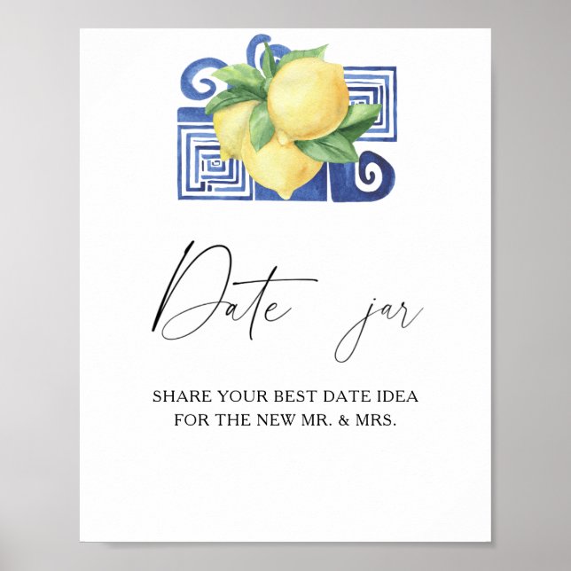 Poster Citrus - idées de soirée en amoureux. Jeu de maria (Devant)