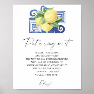Poster Citrus - jeu de l'anneau au printemps