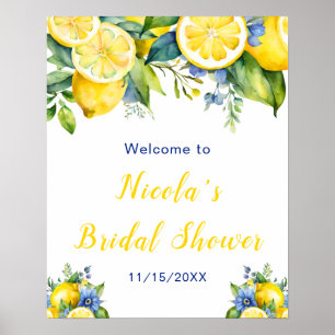 Poster Citrus Lemon Fête des mariées méditerranéenne