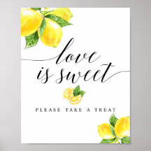 Citrus Lemon Love is Sweet Sign 8x10"