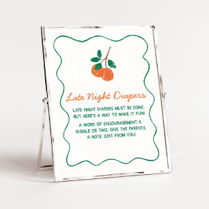 Poster Citrus Little Cutie Baby shower Late Night Diapés