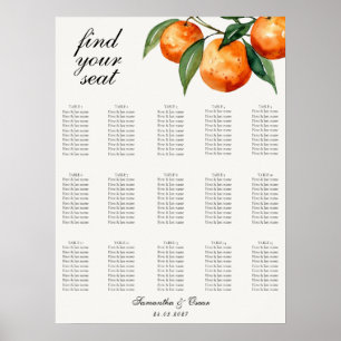 Poster Citrus Mariage Méditerranéen Orange