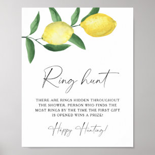 Poster Citrus - Ring chasse nuptiale jeu de douche