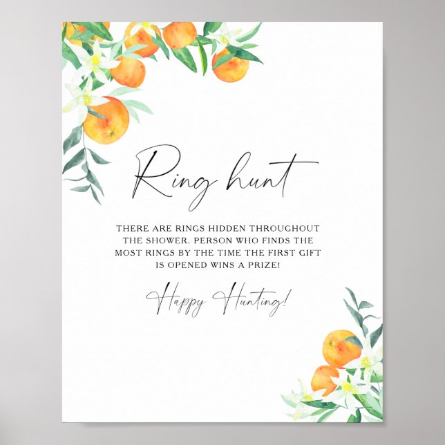 Poster Citrus - Ring chasse nuptiale jeu de douche (Devant)