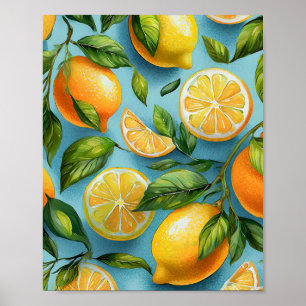 Poster Citrus Sourires Citron Art Imprimer