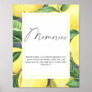 Poster Citrus - souvenirs avec la mariée
