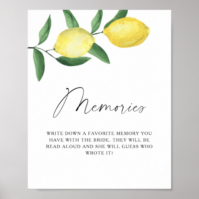 Poster Citrus - souvenirs avec la mariée (Devant)