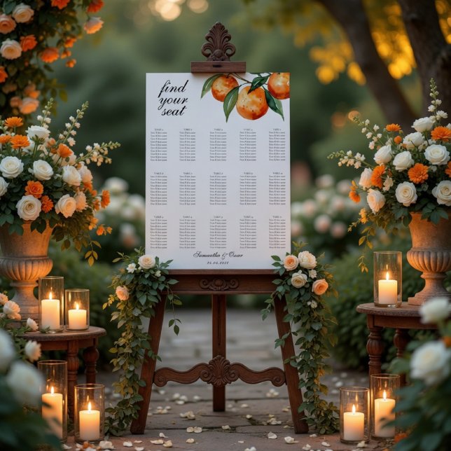 Poster Citrus Wedding Mediterranean Orange (Créateur téléchargé)