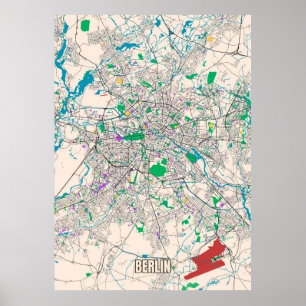 Poster City map of Berlin