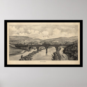Poster City of Reading PA Pennsylvania Bridge