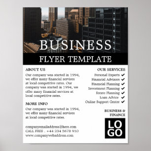 Poster Cityscape, affaires et finances Publicité