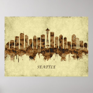 Poster Cityscape de Seattle