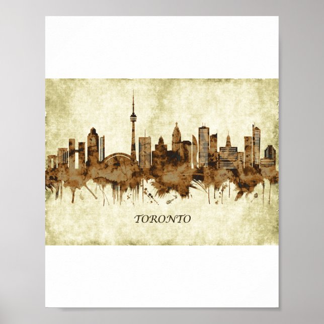 Poster Cityscape de Toronto Canada (Devant)