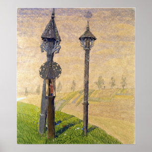 Poster Ciurlionis - Calvaires de Zemaitija 1909