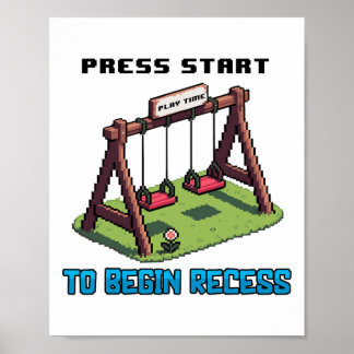 Poster Ck To School Funny Gamer Pour Garçons Filles Enfan