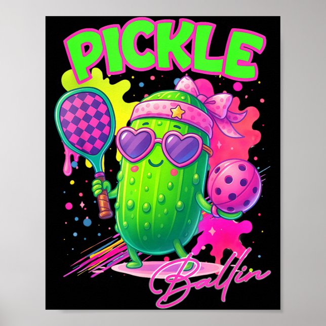Poster Ckle Ballin Cute Ckleball Women Girls Ckleball Lov (Devant)