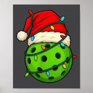 Poster Ckleball avec chapeau de Père Noël Cadeau de Noël 