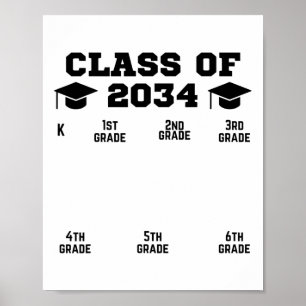 Poster Cl De 20&# Année Scolaire Croissance Avec Moi K-1