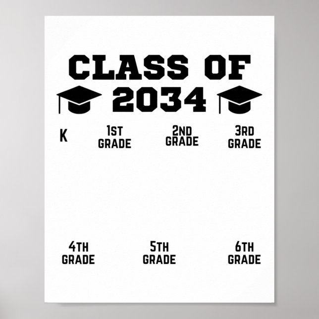 Poster Cl De 20&# Année Scolaire Croissance Avec Moi K-1 (Devant)