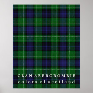 Poster Clan Abercrombie Couleurs écossais Tartan