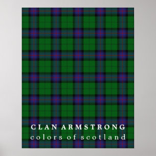 Poster Clan Armstrong couleurs écossais Tartan