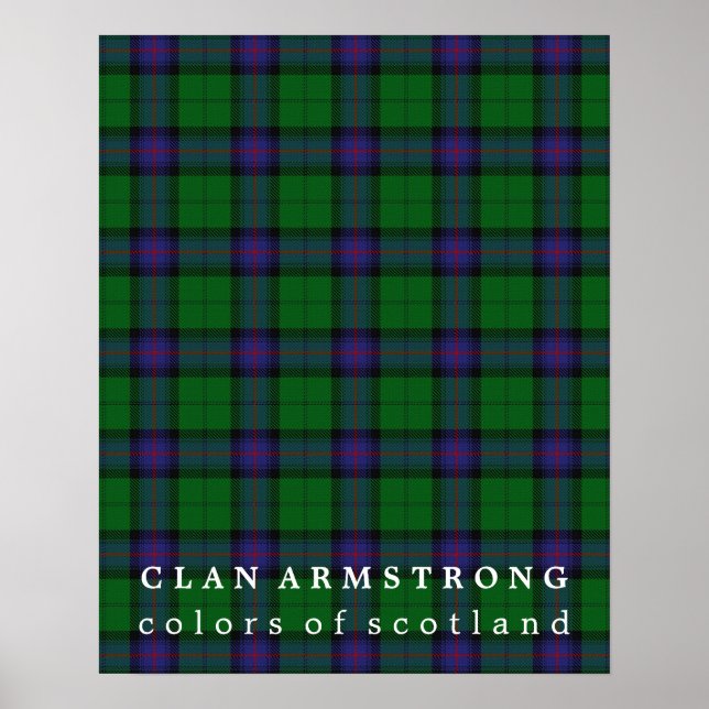 Poster Clan Armstrong couleurs écossais Tartan (Devant)