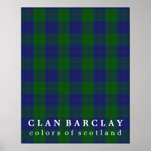 Poster Clan Barclay couleurs écossaise Tartan