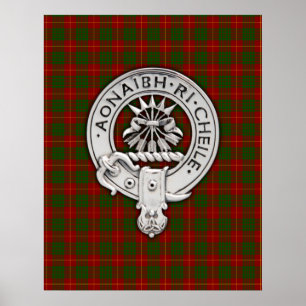 Poster Clan Cameron Crest & Tartan
