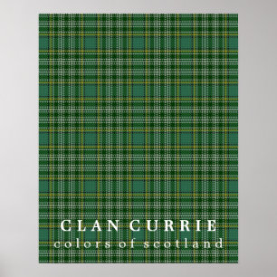 Poster Clan Currie Couleurs écossaise Tartan