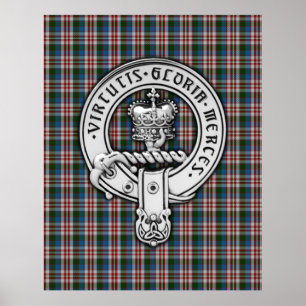 Poster Clan Donnachaidh (Robertson) Crest & Dress Tartan