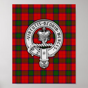 Poster Clan Donnachaidh (Robertson) Crest & Tartan