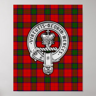 Poster Clan Donnachaidh (Robertson) Crest & Tartan