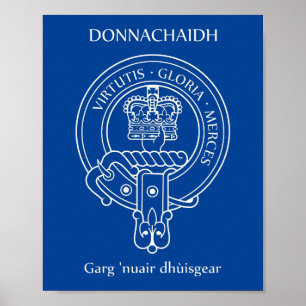 Poster Clan Donnachaidh (Robertson) Crest & War Cry