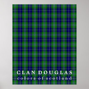 Poster Clan Douglas Colors d'Ecosse Tartan