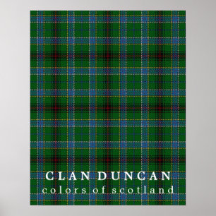 Poster Clan Duncan Couleurs écossaises Tartan