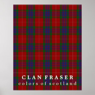 Poster Clan Fraser couleurs écossais Tartan