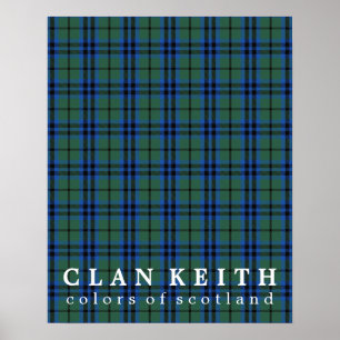 Poster Clan Keith Couleurs écossais Tartan