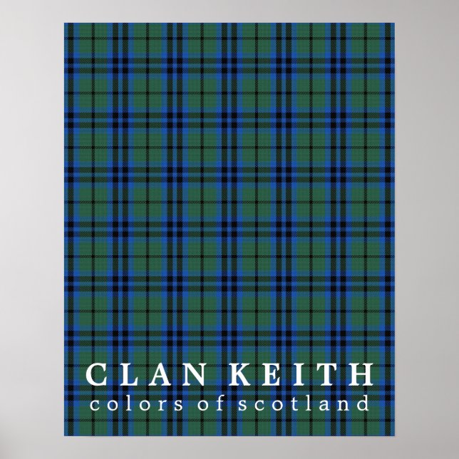 Poster Clan Keith Couleurs écossais Tartan (Devant)