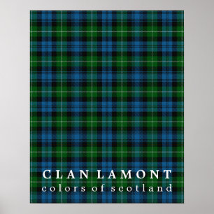 Poster Clan Lamont couleurs écossaise Tartan